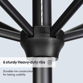 Sekey 300 x 200 cm aluminum parasol with crank, sun protection UV50+